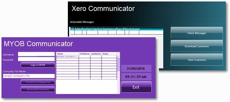 Transfering Data to Xero and MYOB